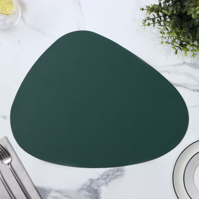 Салфетка сервировочная  45*35 см, цвет зеленый, искусственная кожа