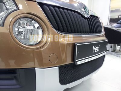 Защита радиатора Skoda Yeti 2009-2013 black