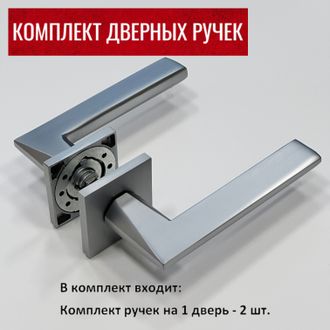 Дверные ручки RUCETTI RAP 30 SLIM-S SC Цвет - матовый хром