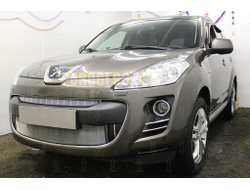 Защита радиатора Peugeot 4007 2007-2013 chrome низ