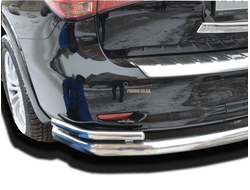 Защита заднего бампера "уголки" большая d76/42 для Infiniti QX80