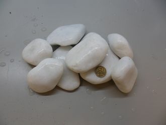 Аквариумный грунт мрамор &quot;Белый&quot; (20-40 мм) окатанный