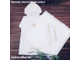 Тёплый крестильный набор  "Светлое Таинство": рубашка с капюшоном + махровое полотенце 100х100 см с уголком, можно вышить имя