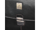 Портфель из натуральной кожи, 39х30х10 см, 2 отделения, замок с ключом, черный, 2-142