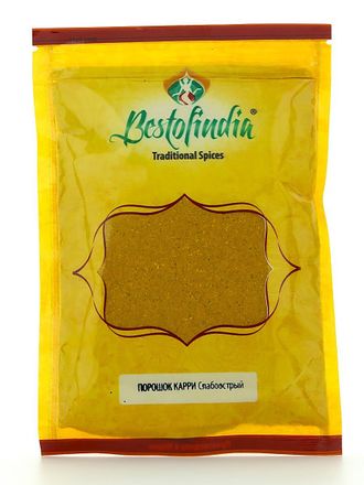 ПОРОШОК КАРРИ СЛАБООСТРЫЙ BESTOFINDIA, 100Г