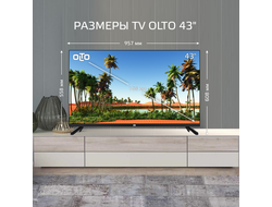 Телевизор OLTO 43ST20H, 43"  Full HD  Smart TV  Черный