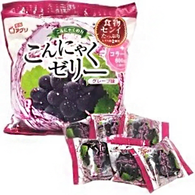 Желе "Yukiguni Aguri" порционное Конняку со вкусом винограда