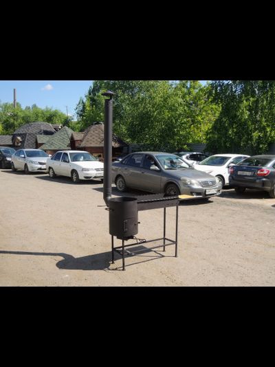 Мангал с печью под казан
