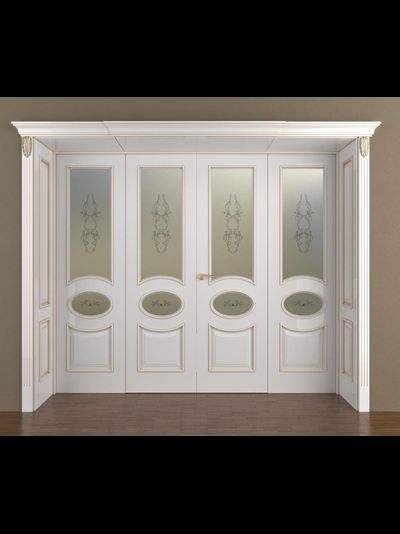 PORTE RICHI (Беларусь). АРБАТ, ПАОЛА (Л63-Б2), Ral 9010/ ПАТИНА ЗОЛОТО. СТЕКЛО БРОНЗА с ГЛУБОКИМ МАТИРОВАНИЕМ