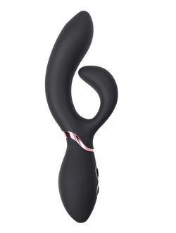 481011 Вибратор-кролик WANAME D-SPLASH Avalanche, силикон, черный, 20,5 см