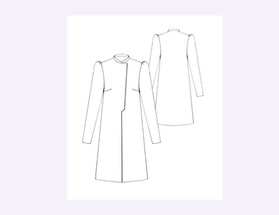 Пальто в национальном стиле «Айаана» — авторская выкройка PDF + мастер-класс