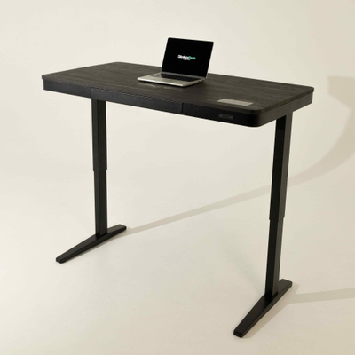 Умный стол 140×70 чёрный | массив дуба графит