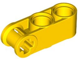 Technic, Axle and Pin Connector Perpendicular 3L with 2 Pin Holes, Yellow (42003 / 4175441 / 4200324 / 6273711)