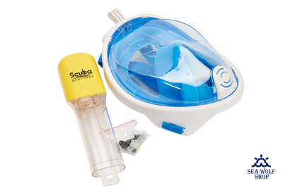 Маска полнолицевая Scuba Brothers Venom Blue с креплен. д/камеры L/XL !promo