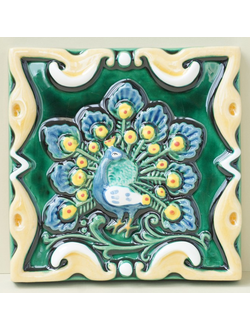 Чудо-птица цветная (керамическая плитка)