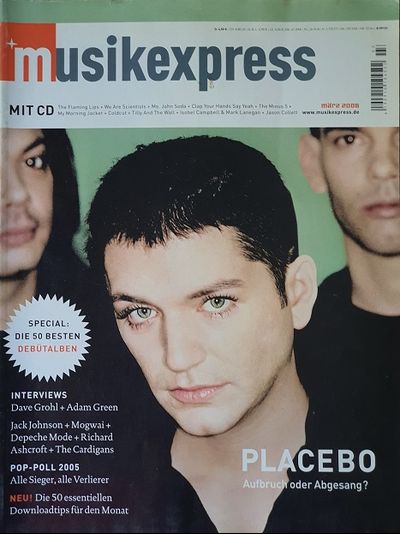 Musikexpress Sounds Magazine March 2006 Placebo, Иностранные музыкальные журналы, Intpressshop