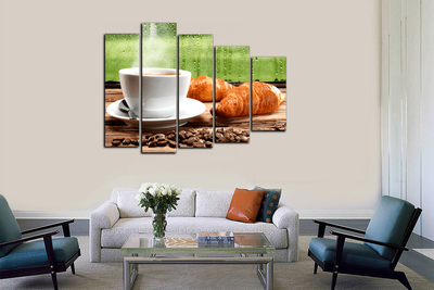 Модульная картина "Горячий сладкий кофе"