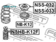 FEBEST NSS032 Опора переднего амортизатора правая NISSAN TIIDA C11 2005-