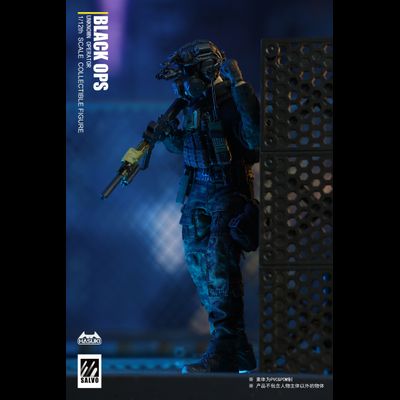 Боец спецназа - Коллекционная фигурка 1/12 SCALE Black Ops (SA01) - HASUKI