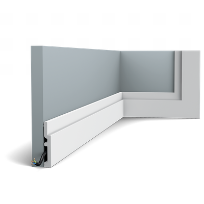 Плинтус ORAC Decor SX187, дюрополимерный, влагостойкий, ударопрочный, под покраску, длина 2 метра