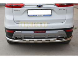 Защита заднего бампера с перемычками d60/42 для Geely Atlas 2018-