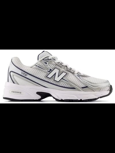 New Balance 740 All White Navy