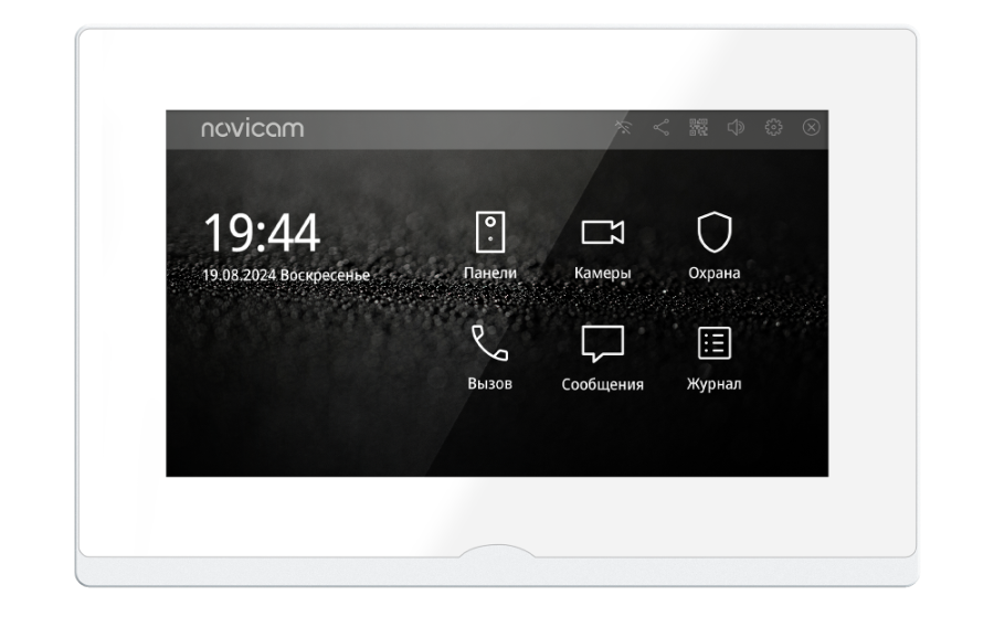 Novicam IMPULSE 7 IP WIFI WHITE - IP видеодомофон с сенсорным дисплеем 7", c переадресацией на смарт
