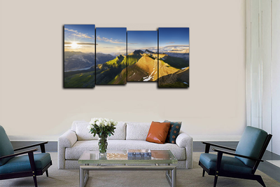 Модульная картина "Рассвет на горе"