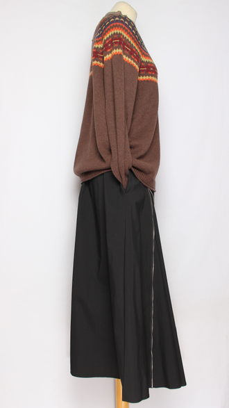 Джемпер ХЛОПОК "Орнамент сверху" шоколад до р.54