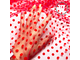 Фатин флок Горошек, цв. Красный