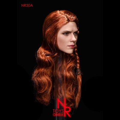 Женская голова (скульпт) - Черная Вдова, Наташа Романофф (свободные волосы) - 1/6 scale Female Agent Hair transplantation and braid head carving (NR30A) - NRTOYS