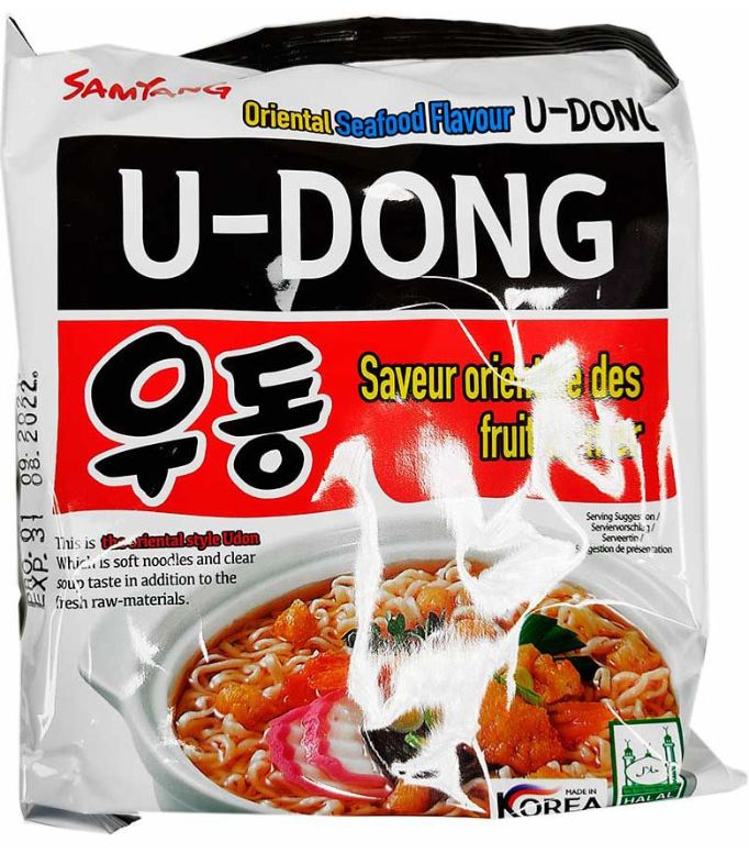 Неострый РАМЁН U-DONG со вкусом морепродуктов Samyang (Ю. Корея)