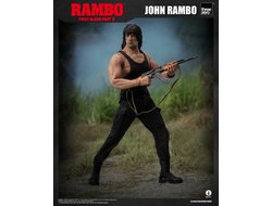 Джон Рэмбо в черном (Сильвестр Сталлоне)  - Коллекционная ФИГУРКА 1/6 scale John Rambo 2.0 (3Z03280W0) - Threezero