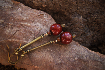 Серьги в стиле бохо "Сказка про волшебные лесные ягоды"