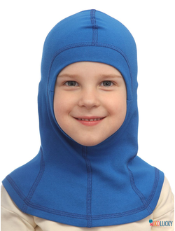 Шапка-шлем 23301-02 95%хлопок 5%лайкра, ярко-синий 44-46