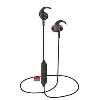 Perfeo наушники внутриканальные с микрофоном беспроводные WOOF чёрные магнитное крепление, MP3 плеер (PF_A4904)