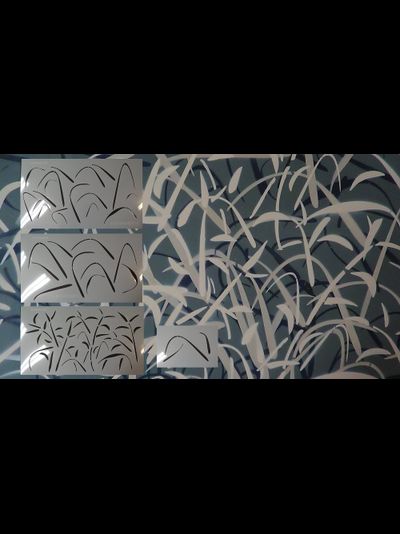 Трафарет камуфляж камыш комплект 3 листа