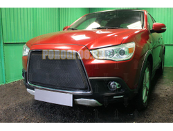 Защита радиатора Mitsubishi ASX 2010-2012 3D black PREMIUM