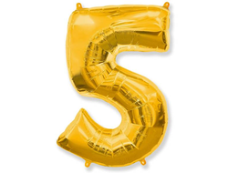 Цифра 5 золото