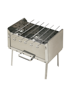 Мангал-дипломат + 6 шампуров 390мм (410х280х480, сталь 1,5мм) без сумки МД-6