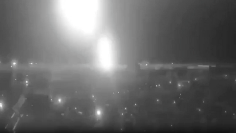 Удар ракетой "Орешник". Кадр из видео. Источник: РИА Новости