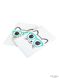 Обложка на паспорт "Котик в очках"