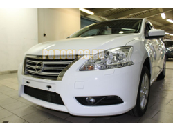 Защита радиатора Nissan Sentra 2014- black