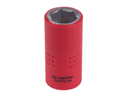 Головка торцевая диэлектрическая шестигранная 3/8", 14 мм KING TONY 3335VE14M