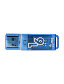 Флеш-память Smartbuy Glossy, 16Gb, USB 2.0, голубой, SB16GBGS-B