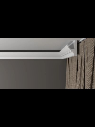 Потолочный плинтус для подсветки DECOR-DIZAYN DD508, из дюрополимера, под покраску, ударопрочный, 2 метра.