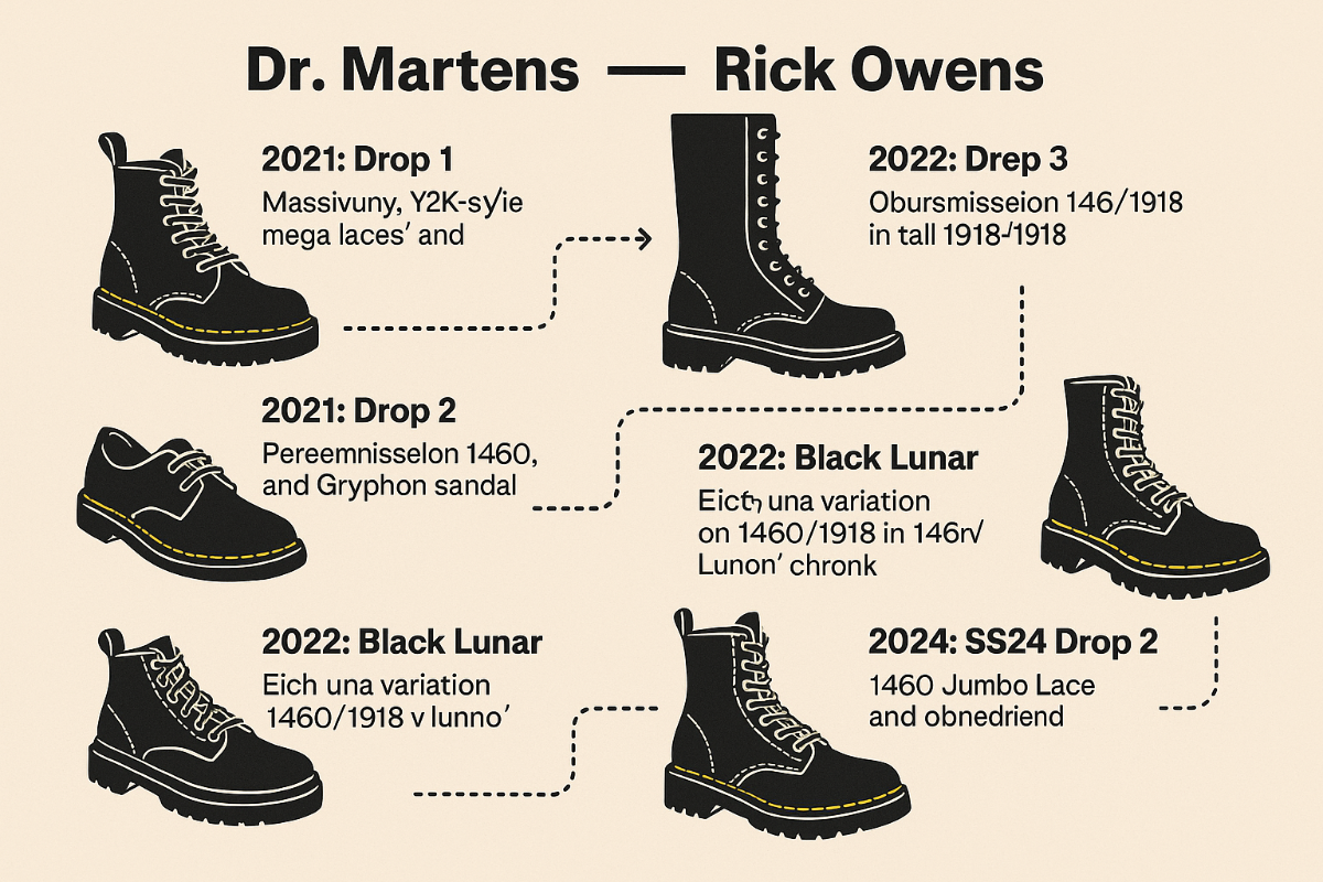 Коллаборация Dr. Martens и Rick Owens