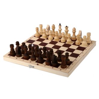 Настольная игра Шахматы обиходные парафинированные с доской