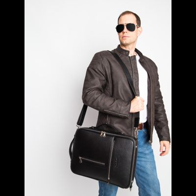 Кожаная сумка-рюкзак Castenaso black (арт. 3108-01)