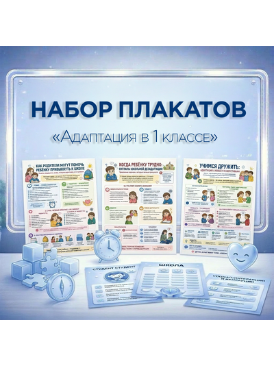 Плакаты «Адаптация в 1 классе» — материалы для родителей и педагогов